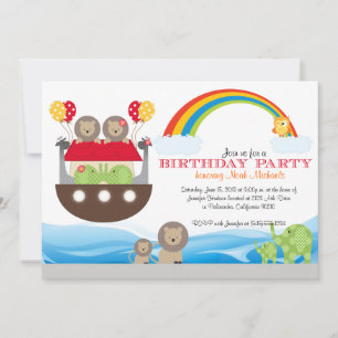 Invitation à l'anniversaire de Noah's Ark