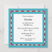 Invitation à l'anniversaire de Noé (Dos)