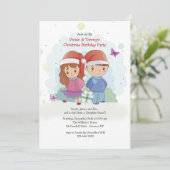 Invitation à l'anniversaire de Noël des enfants (Debout devant)