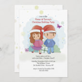 Invitation à l'anniversaire de Noël des enfants (Devant / Derrière)