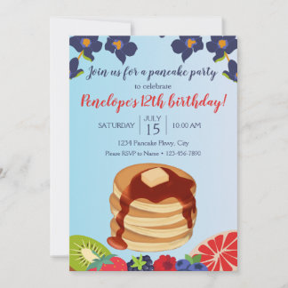 Invitation à l'anniversaire de Pancake
