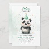 Invitation à l'anniversaire de Panda (Devant / Derrière)