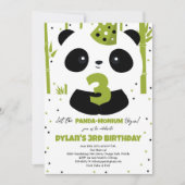 Invitation à l'anniversaire de Panda pour la fête (Devant)