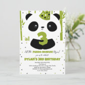 Invitation à l'anniversaire de Panda pour la fête (Debout devant)
