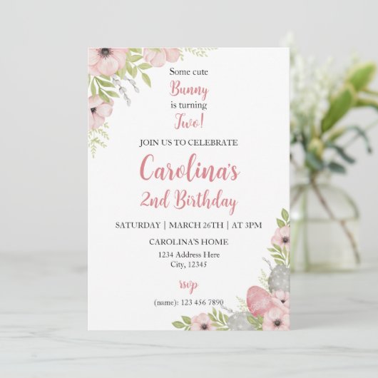 Invitation à l'anniversaire de Pâques (Debout devant)