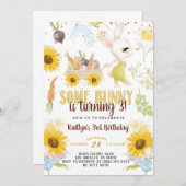 Invitation à l'anniversaire de Pâques de Bunny (Devant / Derrière)