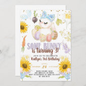 Invitation à l'anniversaire de Pâques de Bunny (Devant / Derrière)