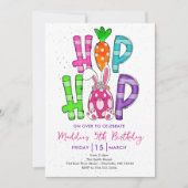 Invitation à l'anniversaire de Pâques, Invitation  (Devant)