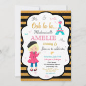 Invitation à l'anniversaire de Paris Fille Eiffel  (Devant)