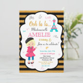 Invitation à l'anniversaire de Paris Fille Eiffel  (Debout devant)