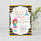 Invitation à l'anniversaire de Paris Fille Eiffel  (Debout devant)