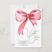 Invitation à l'anniversaire de Pink Bow (Devant)