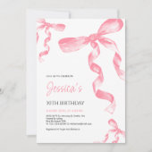 Invitation à l'anniversaire de Pink Bow (Devant)