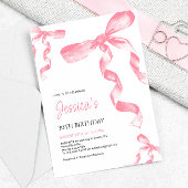 Invitation à l'anniversaire de Pink Bow