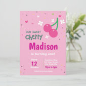Invitation à l'anniversaire de Pink Cherry (Debout devant)
