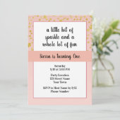 Invitation à l'anniversaire de Pink Sparkle (Debout devant)