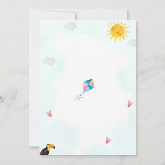 Invitation à l'anniversaire de plage (Dos)