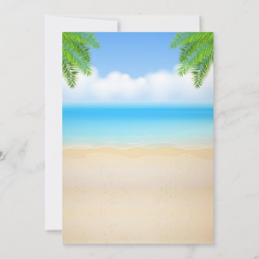 Invitation à l'anniversaire de plage (Dos)