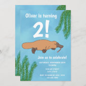 Invitation à l'anniversaire de Platypus (Devant / Derrière)