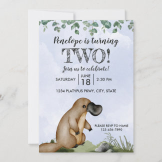 Invitation à l'anniversaire de Platypus