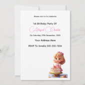Invitation à l'anniversaire de poupée (Dos)