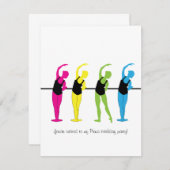 Invitation à l'anniversaire de Prima Ballerina (Devant / Derrière)