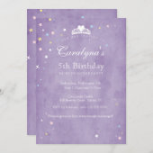 Invitation à l'anniversaire de Princess Purple Fai (Devant / Derrière)