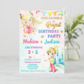 Invitation à l'anniversaire de princesse et de pri (Debout devant)