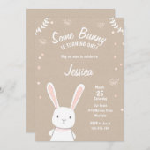 Invitation à l'anniversaire de printemps de Bunny (Devant / Derrière)