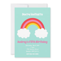 Invitation à l'anniversaire de Rainbow