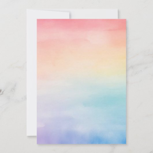 Invitation à l'anniversaire de Rainbow (Dos)