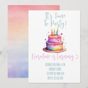 Invitation à l'anniversaire de Rainbow