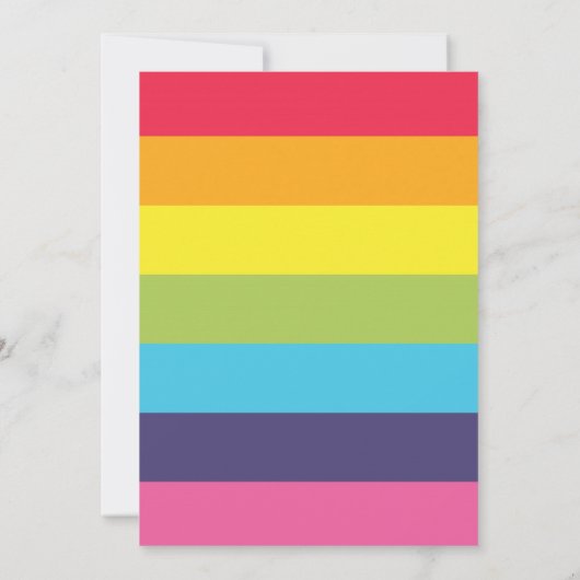 Invitation à l'anniversaire de Rainbow (Dos)