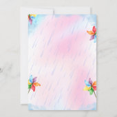 Invitation à l'anniversaire de Rainbow (Dos)