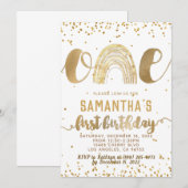 Invitation à l'anniversaire de Rainbow First (Devant / Derrière)