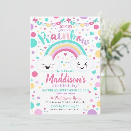 Invitation à l'anniversaire de Rainbow - Rainbow P (Debout devant)