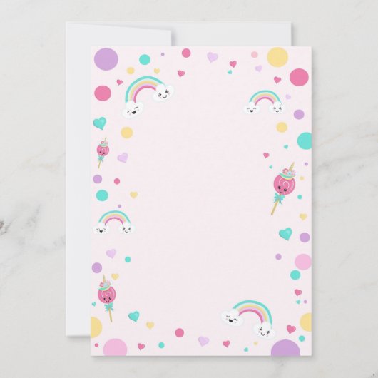 Invitation à l'anniversaire de Rainbow - Rainbow P (Dos)