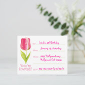 Invitation à l'anniversaire de Red Tulip (Debout devant)