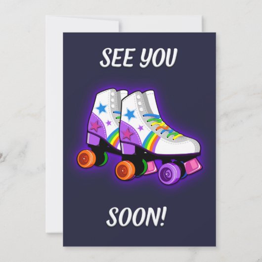 Invitation à l'anniversaire de Roller Invitation à (Dos)