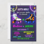 Invitation à l'anniversaire de Roller pour garçon (Devant)