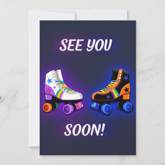 Invitation à l'anniversaire de Roller pour garçon  (Dos)