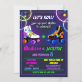 Invitation à l'anniversaire de Roller pour garçon (Devant)