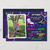 Invitation à l'anniversaire de Roller pour la phot (Devant / Derrière)
