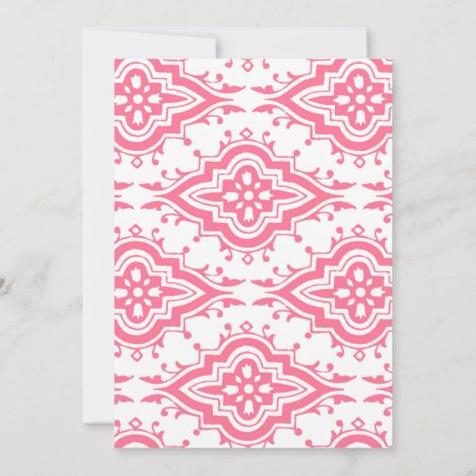 Invitation à l'anniversaire de rose (Dos)