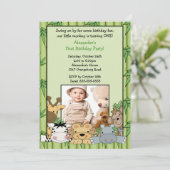 Invitation à l'anniversaire de Safari Jungle (Debout devant)