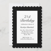 Invitation à l'anniversaire de Scalloped 1920 (Dos)