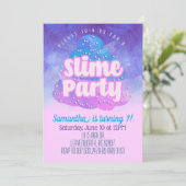 Invitation à l'anniversaire de Slime Party (Debout devant)