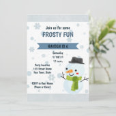 Invitation à l'anniversaire de Snowman (Debout devant)