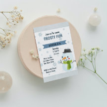 Invitation à l'anniversaire de Snowman