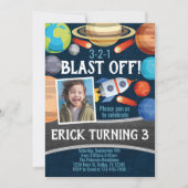 Invitation à l'anniversaire de Space Planet (Devant)